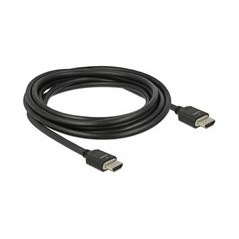 Delock HDMI-kabel med Ethernet 3m Sort